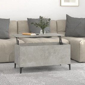 vidaXL Mesa de centro 90x44,5x45 derivados de madeira cinzento cimento