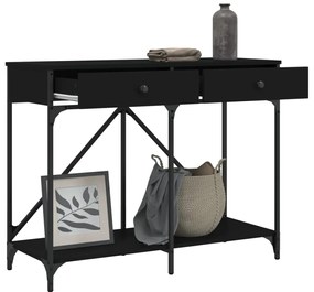 Mesa consola 100x39x78,5 cm derivados de madeira preto