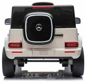 Carro elétrico para crianças Mercedes-Benz EQG 12V, partes da carroçaria iluminadas com LED, controlo remoto de 2,4 GHz, entrada USB/AUX, bateria de l