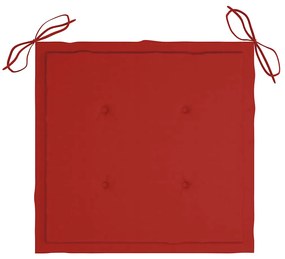 Cadeiras de jantar p/ jardim 2 pcs c/ almofadões acácia maciça