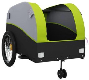 Reboque para bicicleta 45 kg ferro preto e verde