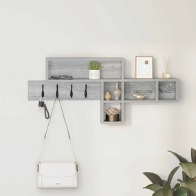 vidaXL Cabideiro de Parede Cinza sonoma 100 x 12 x 43.5 cm