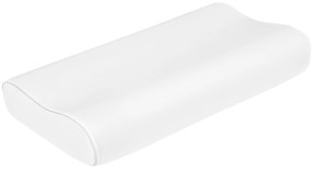 Almofada de Espuma Viscoelástica com Desenho Ergonómico Dupla Altura Capa Removível e Lavável 68,58x35,56x8,9/10,8 cm Creme