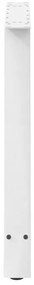 Pés para mesa de jantar em formato A, 2 peças, branco, 90x (72-73) cm,