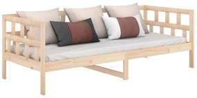 Sofá-cama 80x200 cm madeira de pinho maciça