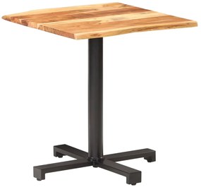 vidaXL Mesa de bistrô com arestas vivas 70x70x75 cm acácia maciça