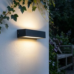 Candeeiro de parede moderno preto com LED IP65 - Steph