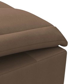 Chaise lounge de massagem com rolo tecido castanho