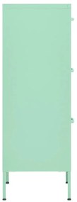 Armário de arrumação aço 42,5x35x101,5 cm verde-hortelã