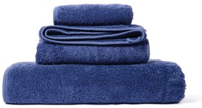 740 gr./m2 Algodão penteado - Jogo 3 toalhas de banho: Azul