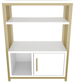 Estante Letos – Branco e Dourado – 60x80x29,6 cm