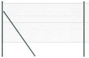 Conjunto de Cercas Conjunto de 2 Verde Floresta Metal 25 x 1 m