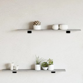 vidaXL Prateleiras para estante 8 pcs 80x10x1,5cm contraplacado cinza