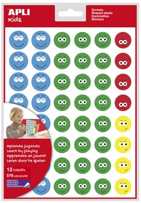Etiquetas Autocolantes Cara Feliz Removíveis 12f