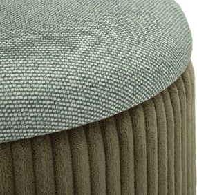 PUFE COM ARMAZENAMENTO BOLZANO 2 PEÇAS Ø 38X38-32X28 CM VERDE