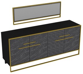 Console Polka – Gold Black – 179,9 x 75 x 47,3 cm