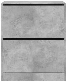 Sapateira 80x34x96,5 cm derivados de madeira cinzento cimento