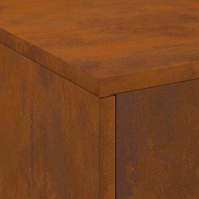 Fogueira com Chaminé 80x50x96 cm Aço Envelhecido