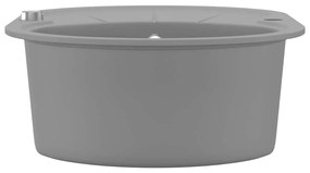 Lava-louça com 1 cuba oval cinzento