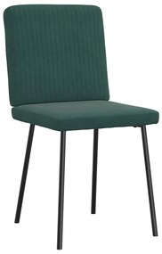 Cadeiras de jantar 2 pcs veludo verde-escuro