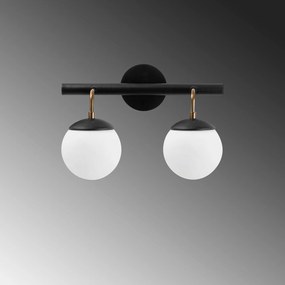 Aplique de Parede Gondol – Preto/Branco – 41 x 20 cm