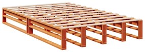 Cama c/ estante sem colchão 120x200cm pinho maciço castanho-mel