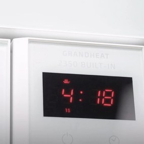 Micro-ondas GrandHeat 2350 Built-in Branco 900W, integralável, 23 litros, brilho, 9 funções pré-configuradas, Quick Start, temporizador [Classe energé