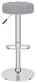Bancos de bar 2 pcs tecido cinzento
