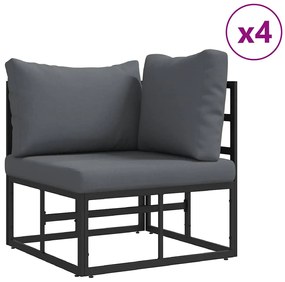 Conjunto de Sofá de Jardim 10 pcs Preto 353 x 141,5 x 71 cm