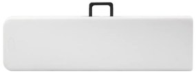 Bancos de jardim dobráveis 2 pcs 180 cm PEAD branco