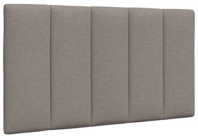 vidaXL Almofadão de cabeceira 90 cm tecido cinzento-acastanhado