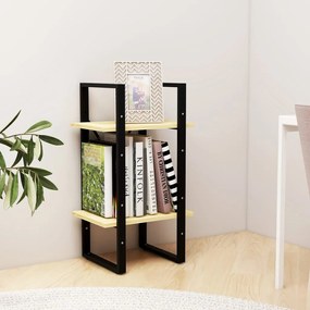 Estante com 2 prateleiras 40x30x70 cm pinho maciço castanho