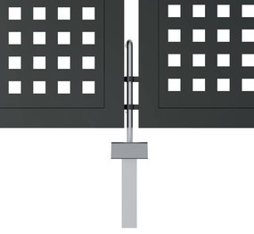 Portão de jardim 400x125 cm aço antracite