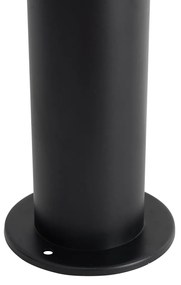 Candeeiro de exterior moderno preto 80 cm IP44 com LED - Roxy Moderno