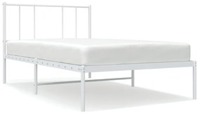 Estrutura de cama com cabeceira 90x200 cm metal branco