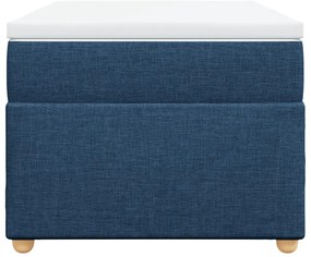 Cama com molas/colchão 90x200 cm tecido azul
