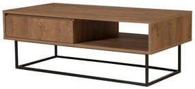 Conjunto de Móveis de Sala Laxus – Nogueira/Preto – 90 cm x 39 cm x 40