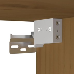 Armários de parede 2 pcs 45x30x35 cm pinho maciço castanho mel