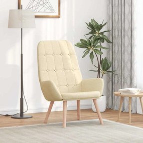 vidaXL Cadeira de descanso tecido cor creme