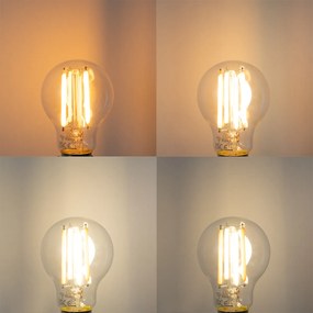 Lâmpadas LED Inteligentes E27 Dimmable Kelvin A60 Transparentes 7W 806lm 1800-3000K