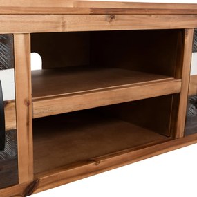 Móvel de TV em madeira de acácia maciça 120x35x45 cm
