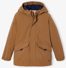 Parka 3 em 1 com forro em sherpa, para menino noz pecã