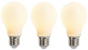Conjunto de 3 lâmpadas LED filamento E27 reguláveis fosco 5W 380lm 2350K