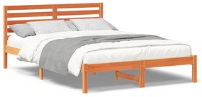 Estrutura da Cama com cabeceira Castanho-mel 140 x 210 cm