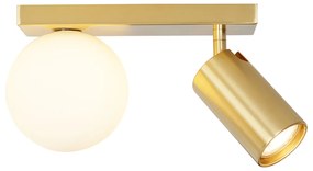 Plafon moderno latão 2-luzes inclinável - Lesly