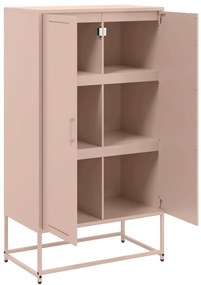 Aparador alto 68,5x38,5x123,5 cm aço rosa