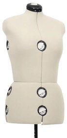 Manequim feminino ajustável tamanho M 40-46 cor creme