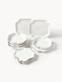 Conjunto de loiça em porcelana Nera, 4 pessoas, 12 uni.