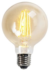 Lâmpada LED de filamento G95 5W 450 lm 2200K ouro regulável