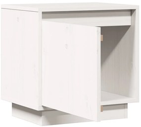 Mesa de cabeceira 40x30x40 cm madeira de pinho maciça branco